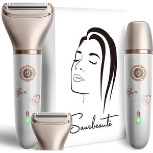 Sansbeauté - 2-in-1 Ladyshave - Scheerapparaat - USB Oplaadbaar - Voor Gezicht en Lichaam