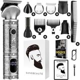Sansbeauté - Tondeuse - Baardtrimmer - Silver Edition - Incl. 6 Opzetstukken