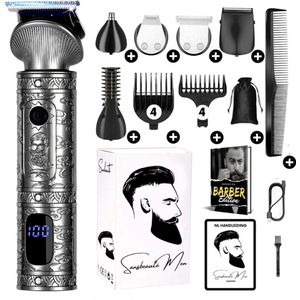 6-in-1 Baardtrimmer Mannen - Trimmer voor Baard en Lichaam - Incl. 6 opzetstukken - Bodygroomer Mannen - Bodytrimmer Heren - Tondeuse - 0.5-15MM - Neus en Oor - Multitrimmer - Haar trimmer - Trimapparaat Baard Machine - Multigroomer