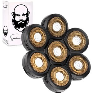 Sansbeauté® Scheerkop - Scheerhoofd - Vervangbaar - 7 bladen - Zwart