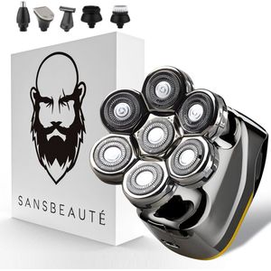 Sansbeauté - SkullSharp V2 - Scheerapparaat - 7 Head - Nat & Droog - Elektrisch