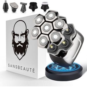 Sansbeauté - Skull Sharp PRO Magnetic - Scheerapparaat - Draadloos - 6-in-1