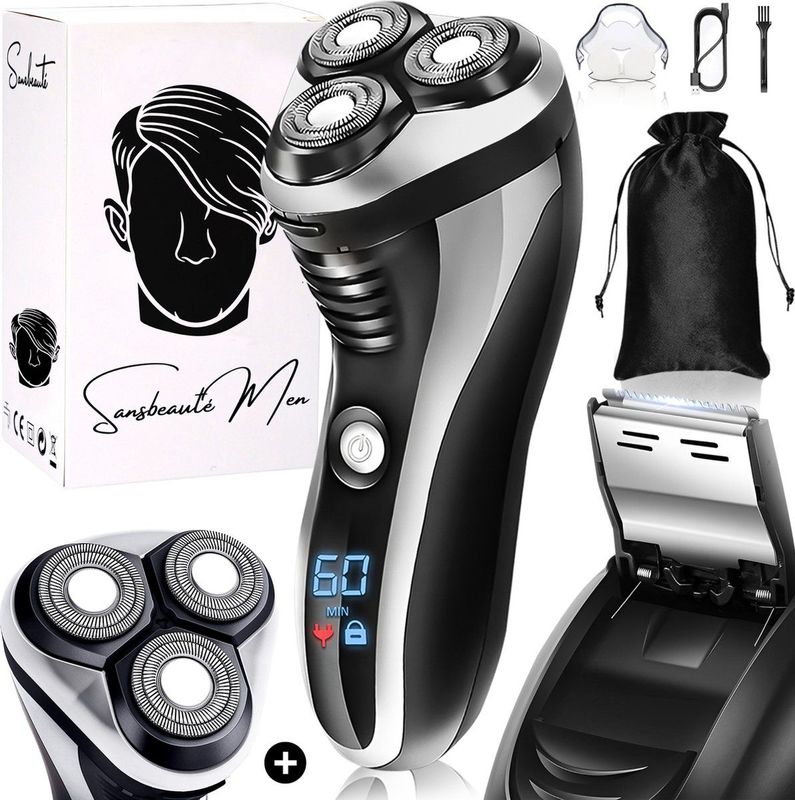 2-in-1 Scheerapparaat Mannen met Trimmer S1111 + Extra Scheerkop - Sansbeaute® - Nat & Droog – Precisietrimmer - Elektrisch - Electric Shaver - Waterproof