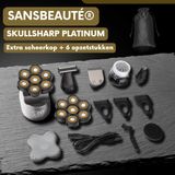 Sansbeauté - Skull Sharp Platinum - Scheerapparaat - Elektrisch - 6-in-1