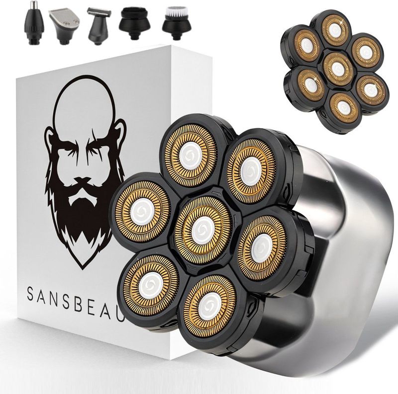 Sansbeauté - Skull Sharp Platinum - Scheerapparaat - Elektrisch - 6-in-1