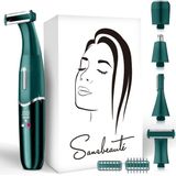 Sansbeauté - 4-in-1 Bikinitrimmer - Classic Green - Ontharingsapparaat - Gezicht - Oksels - Benen - Bikinilijn - Wenkbrauw Trimmer