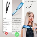 Sansbeauté - 2-in-1 Stijltang - Blauw - Titanium Platen