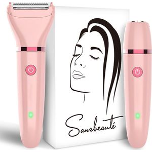Sansbeauté® 2-in-1 Ladyshave - Scheerapparaat - Pink Edition - Waterproof - USB Oplaadbaar