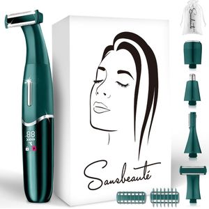 Sansbeauté - 4-in-1 Ladyshaver - Groen - Materiaal: Waterproof