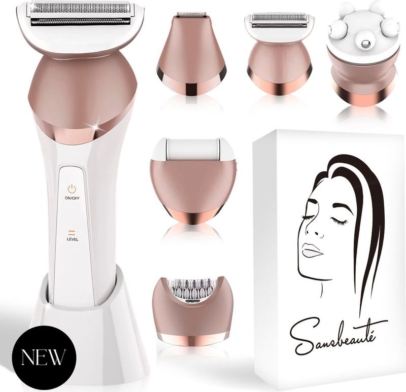 Sansbeauté - 6-in-1 Ladyshave - Scheerapparaat - USB Oplaadbaar