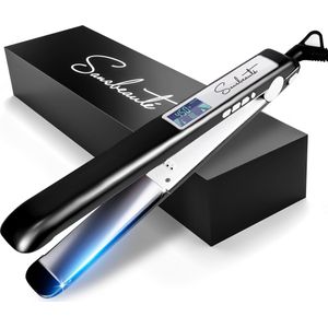 Sansbeauté - 2-in-1 Stijltang - Zwart - Titanium Platen - 31 Temperatuurstanden