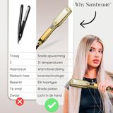 SANSBEAUTÉ - 2-in-1 Stijltang - Goud - Titanium Platen - 31 Temperatuurstanden