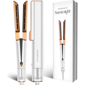 Sansbeauté - Sanstraight - Stijltang - 2 in 1 - Kleur: Zwart - Materiaal: Kunststof