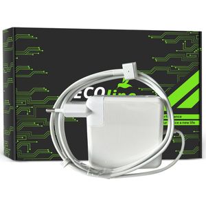 EcoLine - Oplader/AC Adapter - Compatible met de Apple MacBook Pro 15 A1398 - Magsafe 2-20V 4.25A 85W