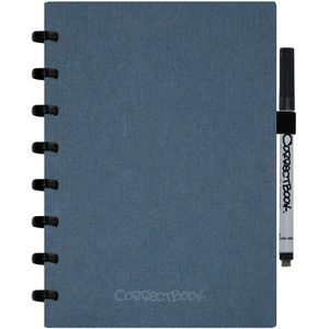 Notitiebk correctbook a5 blanco 40blz linnen blue