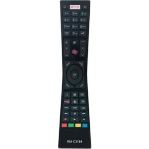 Afstandsbediening JVC RM-C3184| afstandsbediening voor JVC SMART TV | Zwarte JVC televisie afstandsbediening | makkelijk in gebruik