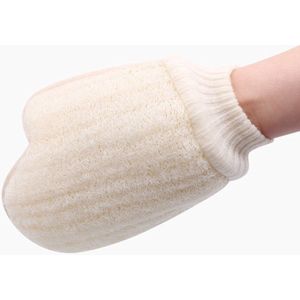 Without Lemon - Peeling Scrub Handschoen - Loofah - Bad - Douche - Peeling - Scrub - Exfoliëren - Lichaam - Crème kleur