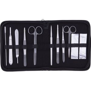 Dissectie set - snijset & instrumentensetje geneeskunde - dissectieset - zwart - 9 instrumenten - ontleden & dissectie - Mast Medical
