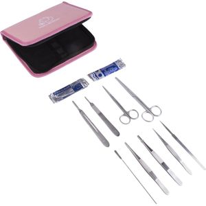 Dissectie set - snijset & instrumentensetje geneeskunde - dissectieset - roze - 9 instrumenten - ontleden & dissectie - Mast Medical