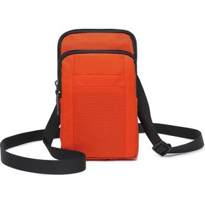 Bagwise® - Telefoon tasje - Paspoort tasje - Crossbody tasje - 3220 Oranje