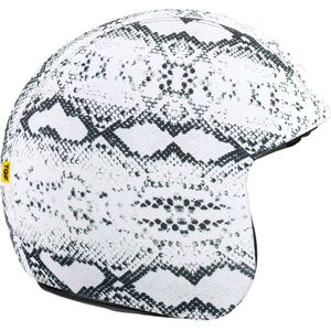 TOF SKIN - Snake White - losse Skin - LET OP: Past alleen op een TOF BASE HELM (Scooter helm - Brommer helm - Motor helm - Jethelm - Fashionhelm - Retro helm)