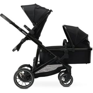 Deryan - Evy V2 - Duo Kinderwagen - Zwart - Uitbreidbaar met Reiswieg