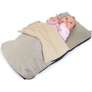 Deryan Air Traveller Babyreisbed met matras, babybed voor vliegtuigen en reizen, reisbed (vliegtuig), 2-in-1, stoel en bed, met draagtas en matras, 75 x 45 x 6 cm