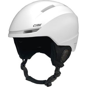 GOOFF Speed bleutooth - Skihelm CRNK met bleutooth voor bellen, muziek en noise cancelling - voor snowboard en skiën - 10 ventilatie opening - hoogste niveau afwerking - met fleece en magnetische sluiting - geschikt voor elke skibril - wit maat M