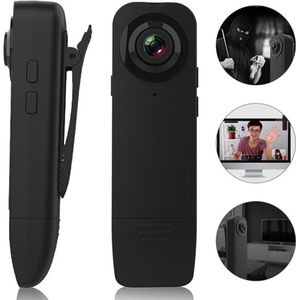 Narvie - Clip Mini Verborgen Camera Incl. 32GB Geheugenkaart -Foto's en video' s- Draagbare Spy Camera - Webcam - Beweging Sensor - Oplaadbaar - Zwart