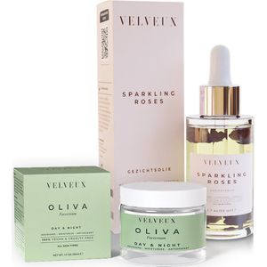 (Satisfying bundel) Oliva Face Cream & Rozen Gezichtsolie - skincare - moisturizer - dagcreme - nachtcreme - gezichtsverzorging - gezichtscreme