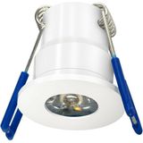 LED Veranda Spot - Velvalux - 3W - Warm Wit 3000K - Dimbaar - Waterdicht IP65 - Inbouw - Rond - Mat Wit - Aluminium - 12V