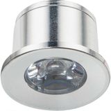 Voordeelpak LED Veranda Spot Verlichting 6 Pack - Velvalux - 1W - Natuurlijk Wit 4000K - Inbouw - Dimbaar - Rond - Mat Zilver - Aluminium - Ø31mm