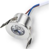 Voordeelpak LED Veranda Spot Verlichting 6 Pack - Velvalux - 1W - Natuurlijk Wit 4000K - Inbouw - Dimbaar - Rond - Mat Zilver - Aluminium - Ø31mm