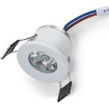 Voordeelpak LED Veranda Spot Verlichting 6 Pack - Velvalux - 1W - Warm Wit 3000K - Inbouw - Dimbaar - Rond - Mat Wit - Aluminium - Ø31mm