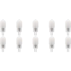 Voordeelpak LED Lamp 10 Pack - Velvalux - G4 Fitting - Dimbaar - 2W - Warm Wit 3000K - Melkwit - 12V Steeklamp | Vervangt 20W