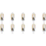 Voordeelpak LED Lamp 10 Pack - Velvalux - G4 Fitting - Dimbaar - 2W - Warm Wit 3000K - Transparant - 12V Steeklamp | Vervangt 20W