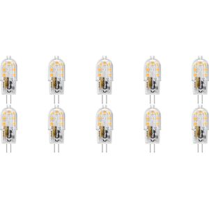 Voordeelpak LED Lamp 10 Pack - Velvalux - G4 Fitting - Dimbaar - 2W - Warm Wit 3000K - Transparant - 12V Steeklamp | Vervangt 20W