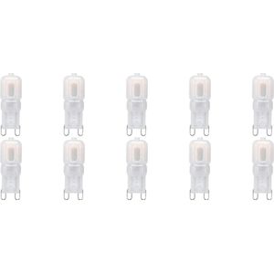 Voordeelpak LED Lamp 10 Pack - Velvalux - G9 Fitting - Dimbaar - 3W - Helder/Koud Wit 6000K - Melkwit | Vervangt 32W