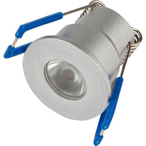 LED Veranda Spot - Velvalux - 3W - Warm Wit 3000K - Dimbaar - Waterdicht IP65 - Inbouw - Rond - Mat Zilver - Aluminium - 12V
