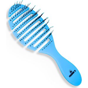 Moonie's Anti Klit Haarborstel - Ronde Borstel - Föhn Borstel - Blauw