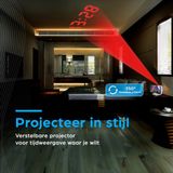 BP - Digitale Wekker - Projectiewekker Wit - Snooze Functie & Dubbel Alarm