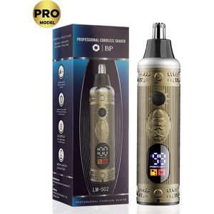 BP® Neustrimmer voor Mannen en Vrouwen - 3-in-1 Trimmer - Neushaartrimmer - Wenkbrauw Trimmer - Oortrimmer - USB Oplaadbaar - 2 Opzetstukken - Roestvrijstaal - Veilig in gebruik