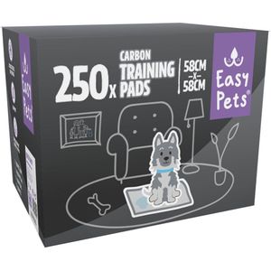 Easypets Carbon Puppy Training Pads - 250 stuks - Zindelijkheidstraining - Hondentoilet - 58 x 58 cm