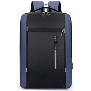 Laptop rugzak- blauw kleur - 43 cm lengte, 31 cm breedte- 12 cm diepte - 15 liter inhoud- 0,5 kg-met USB- anti theft en waterdicht.