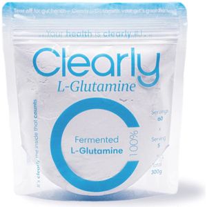 Clearly - L-Glutamine - 300 g - 100% Puur - Plantaardig Gefermenteerd - Aminozuur voor Spieren en Herstel