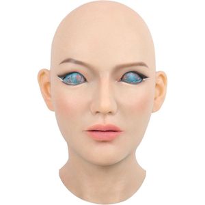 Siliconen - Vrouwelijk - Masker - Gezicht - 100% Siliconen - |Neutraal - Realistisch - Crossdresser - Transgender - Mastectomie - Hoofd - Gezichtsmasker - Female Face