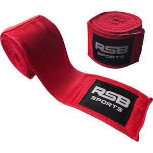 RSB Sports Handwraps - Boks Wraps - Boksbandages - Kickboks bandage - 350 cm - Paar - Rood