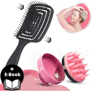BeautyFit - Scalp Massager + ebook - 2 stuks - Fingerbrush - Inclusief E-book - Anti roos - Shampoo Brush - Scalp Brush - Hoofdhuid Massage Borstels - Haargroei Producten