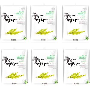 Mitomo Tea Tree Oil Essence Mask - Gezichtmasker - 6 x 25g - Tissue Masker - Sheet Mask - Masker - Gezichtsverzorging