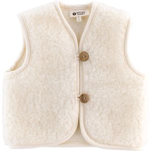 WOLLIES Amsterdam - Wollen Kinder Vest - Wit - 100% Merino Wol